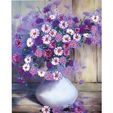 Akrila krāsas un kanvas attēlu gleznošana pēc numuriem 'Bouquet of daisies' 40x50cm